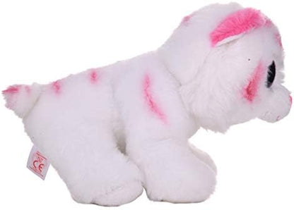 TY Unisex Soft Toy White/Pink Kids Tiger 15 cm Stuffed Toy Glub Schis