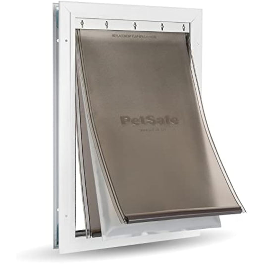 PetSafe Extreme Weather Energy Efficient Aluminium Pet Door for Cats and Dogs, Insulated Flap System, Medium (M)