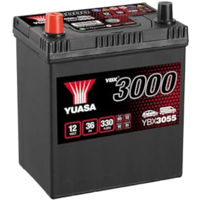 Yuasa YBX3055 12V 36Ah 330CCA Sealed Maintenance Free High Performance Car Battery