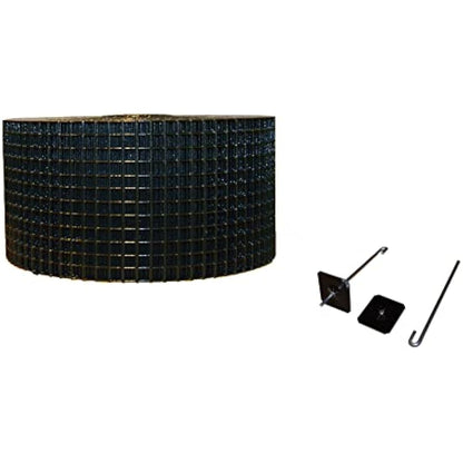 MY SQUIRREL GUARD - Solar Panel Protection - 8" Kit. 100 ft. PVC Coated Galvanized Steel Roll with 100 Aluminum Fasteners, Black