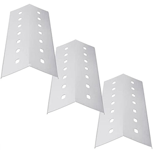 WELL GRILL 3-Pack Stainless Steel Flavorizer Bars, Heat Shield Tent, Flame Distributor Outdoor Barbecue Replacement Parts for Most Gas Grills (41cm x 14cm L x W)