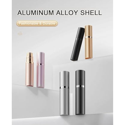 BRARIOS Perfume Atomiser Refillable, Travel Size Portable Atomiser Spray,Mini Empty Perfume Bottle,Leak Proof Cologne Dispenser for Women and Men,5ml(Y-Gold)