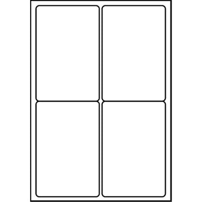 SmithPackaging A4 Self Adhesive Address Labels, 4 Label Per Sheet, 100 Sheets, 99.1 x 139mm 400 Labels