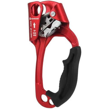 NewDoar UIAA & CE Certified Hand Ascender Rock Climbing Tree Arborist Rappelling Gear Equipment Rope Clamp for 8~13MM Rope