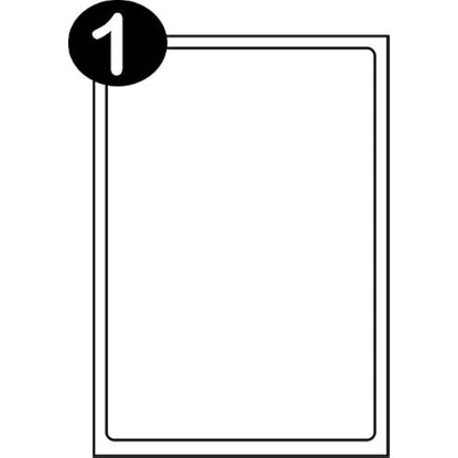 SmithPackaging A4 Self Adhesive Address Labels, 1 Label Per Sheet, 100 Sheets,199.6 x 289.1mm 100 Labels,