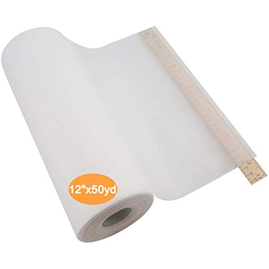 New brothread No Show Mesh Machine Embroidery Stabilizer Backing 12" x50Yd (30cmx46M) roll - Light Weight 50gm (1.8oz) - Cut into Variable Sizes for Machine Embroidery and Hand Sewing