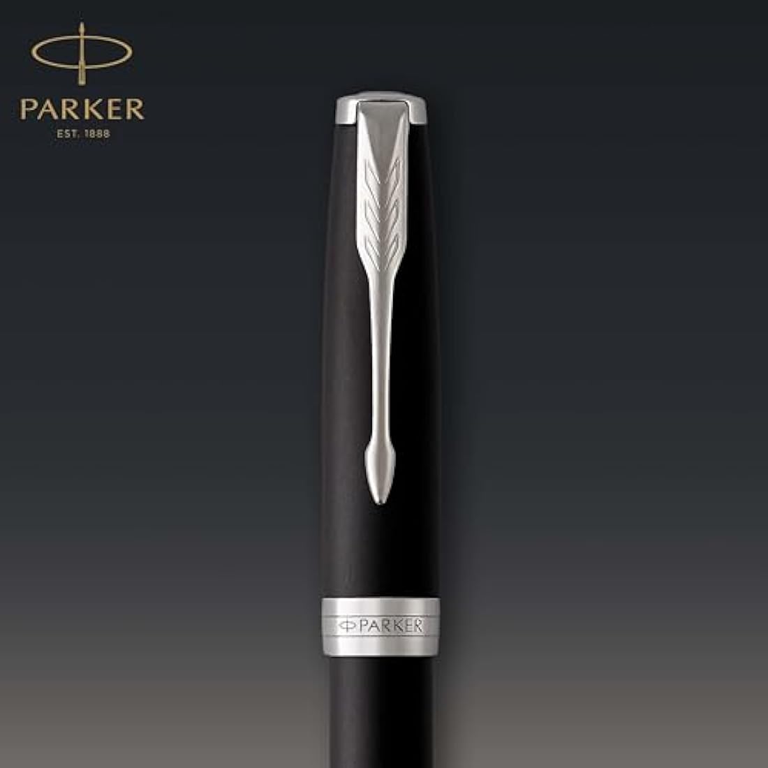 Parker Sonnet Fountain Pen | Matte Black Lacquer with Palladium Trim | Medium Nib | Gift Box