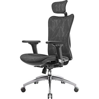 SIHOO Ergonomic Office Chair Mesh Desk Chair with Adjustable Lumbar Support 3D Armrests Breathable High Back Computer Chair (Black)