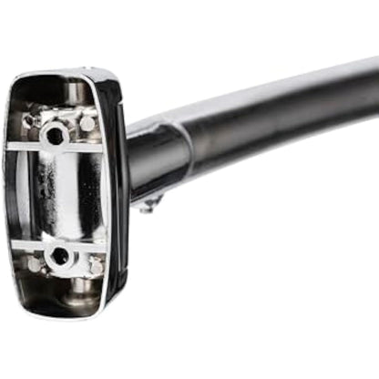 Croydex Stainless Steel Premium Extendable Telescopic Curved Rod, 1080 - 1850mm, Silver
