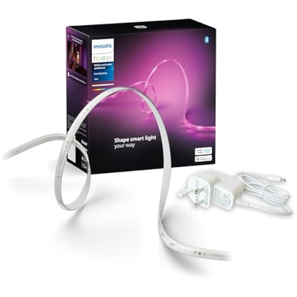 Philips Hue Indoor 10-Meter Smart LED Solo lightstrip (Non Extendable) - 1 Pack - Control with Hue App - Works with Alexa, Google Assistant and Apple HomeKit, Plug Type G [Energy Class G]