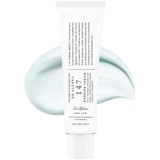 Dr.Althea 147 Barrier Cream | Daily Skin Barrier Repair Care | Deep Hydrating with Hyaluronic Acid & Ceramides | Korean Vegan Skin Care for All Skin Types | 1.7 Fl Oz
