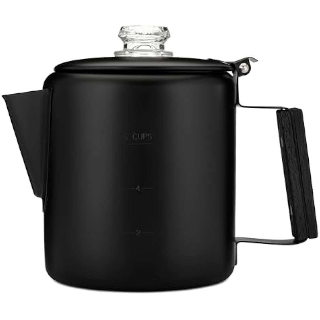 COLETTI Black Bozeman Percolator Coffee Pot — Stovetop Coffee Makers, Camping's Sleekest Stainless Steel Percolator – NO Aluminium or Plastic (6 Cup)