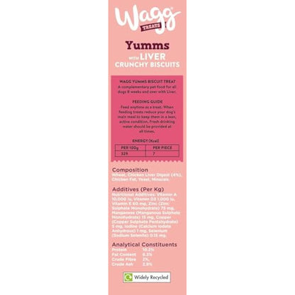 Wagg Yumms Liver Dog Treats 400g (Pack of 5) - Oven Baked