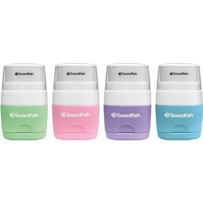 Swordfish ‘Twin Combo’ Pastel Double-Hole Pencil Sharpener and Eraser [Pack of 20] Assorted Colours [40380]