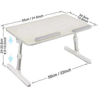 Autumndeer Laptop Stand Computer Desk, Adjustable Foldable Laptop Table for Sofa/Bed/Floor Use, Bed Desk, Ergonomic Height & Angle Tilt for Working, Rotating Stand for MacBook/Notebooks
