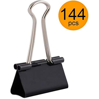 D.RECT Foldback Clips Multi-Purpose Paper Clips Binder Clip Office Clip 25 mm Pack of 12 x 12 Packaging