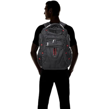 KROSER Travel Laptop Backpack 17.3 Inch XL TSA Computer Backpack Water-Repellent College Daypack Business Backpack with RFID Pockets & USB Port for Men/Women-Black