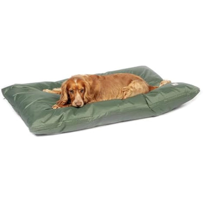 Danish Design County Green Dog Bed - Wipe Clean, Rugged, and Hard Wearing Dog & Puppy Duvet - Deep Filled Cover, Large