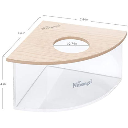 Niteangel Small Animal Sand-Bath Box - Acrylic Critter's Sand Bath Shower Room & Digging Sand Container for Hamsters Mice Lemming Gerbils or Other Small Pets