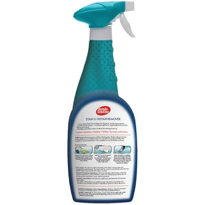 Simple Solution Dog Stain and Odour Remover, Enzymatic Cleaner with Pro-Bacteria Cleaning Power - 750ml