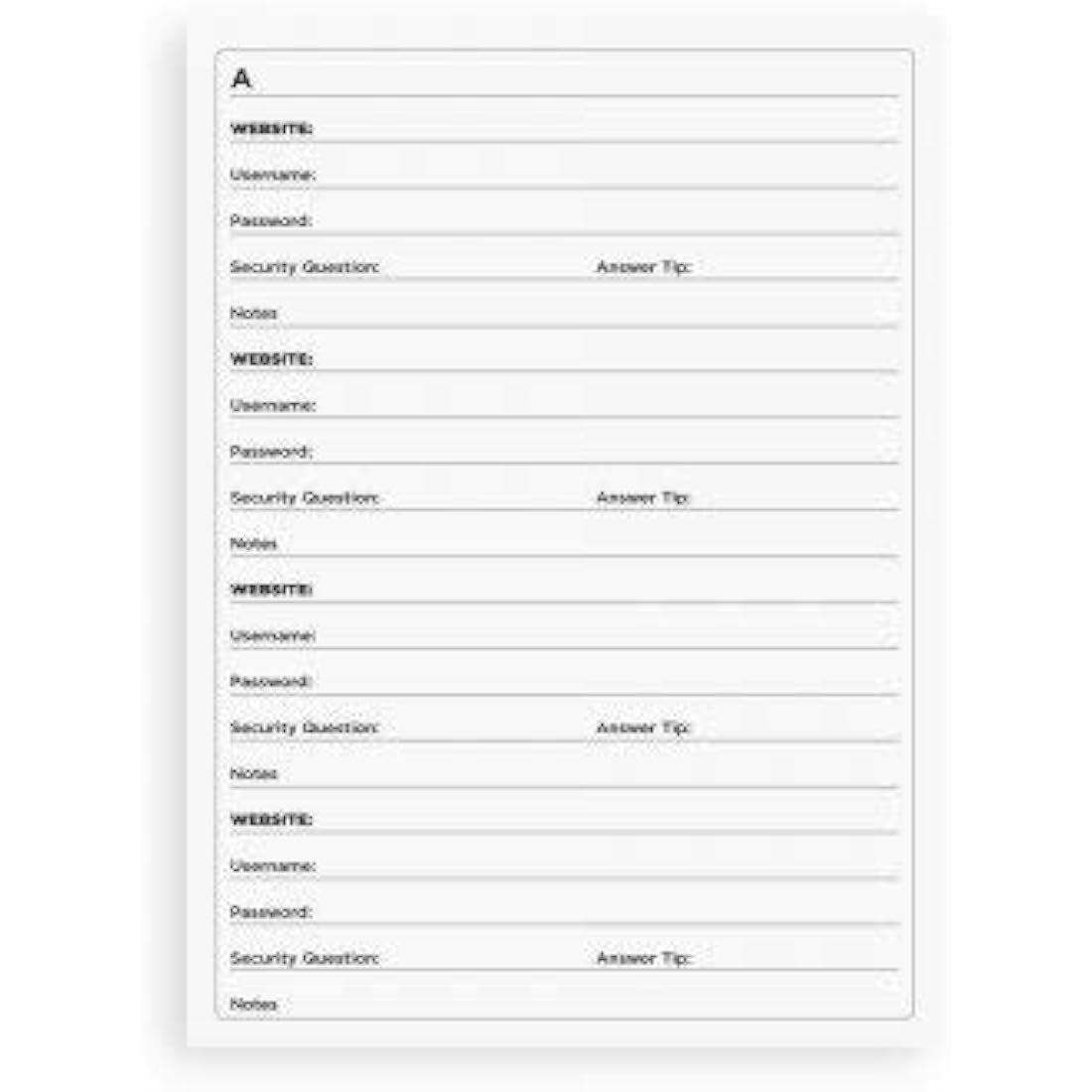 Brook Street Notes - A6 A6 Web Address Book and Password - Purple