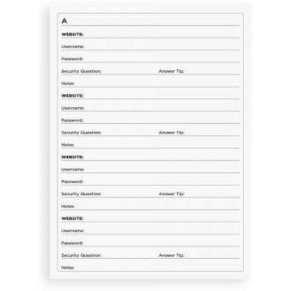 Brook Street Notes - A6 A6 Web Address Book and Password - Purple