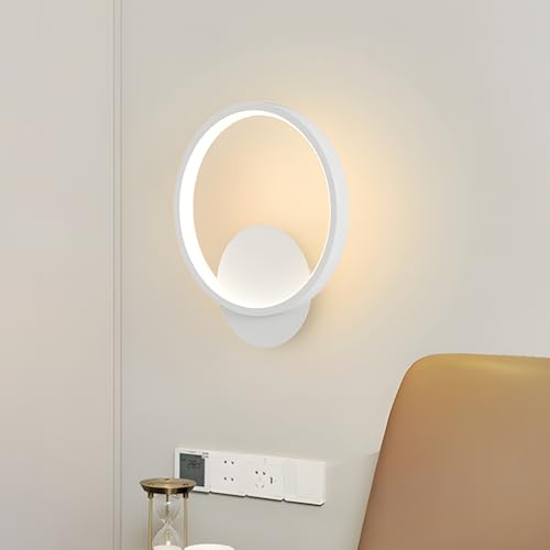 ZTWLEED LED Indoor Wall Lamp 14W,White Square Modern Indoor Wall Light Three Types of Dimmable,RA85 Wall Lamp Perfect for Bedroom Living Room