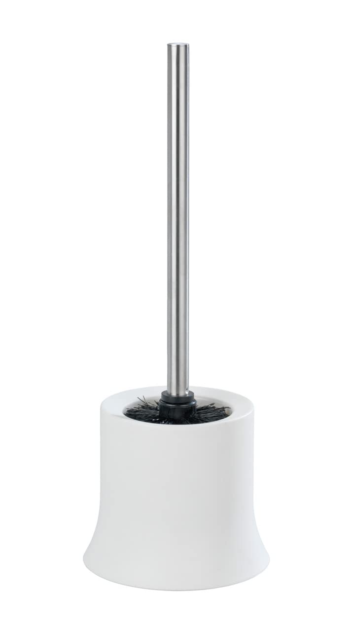 Wenko 18751100 WC Brush Set Basic White, Plastic, 14 x 38 x 14 cm, White