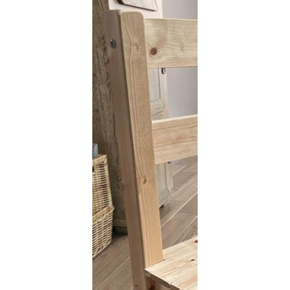 STRICTLY BEDS&BUNKS Atlas Heavy Duty Solid Pine Dining Chair for Dining Room or Kitchen | Wooden Dining Chair