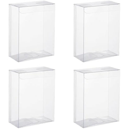 BENECREAT 30PCS 10.8x8.5x4cm Clear Wedding Favor Boxes with Protective Film, PVC Rectangle Transparent Gift Boxes for Candy Chocolate Birthday Party Gift Wrapping