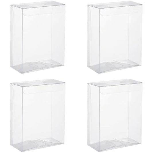 BENECREAT 30PCS 10.8x8.5x4cm Clear Wedding Favor Boxes with Protective Film, PVC Rectangle Transparent Gift Boxes for Candy Chocolate Birthday Party Gift Wrapping