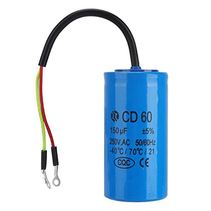 CD60 250V AC Run Capacitor,150uF Start Run Motor Capacitor,for Motor Air Compressors etc with Frequency of 50Hz and 60Hz