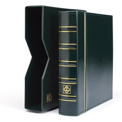 Lighthouse coin album OPTIMA, in classic design incl. slipcase, green