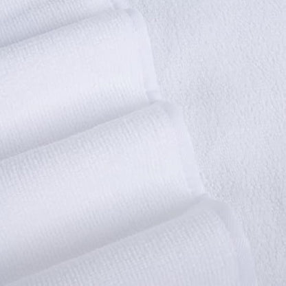 POLYTE Quick Dry Lint Free Microfibre Bath Towel, 76 x 145 cm, Pack of 4 (White)