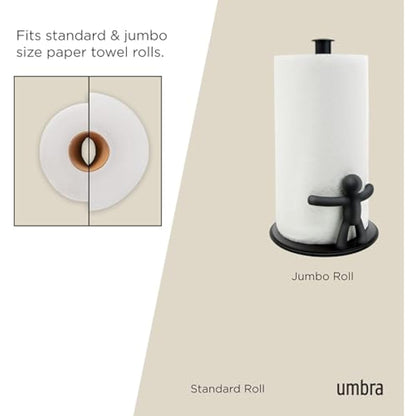 Umbra Buddy Counter Top Paper Towel Holder, Black, 11 x 3.5"