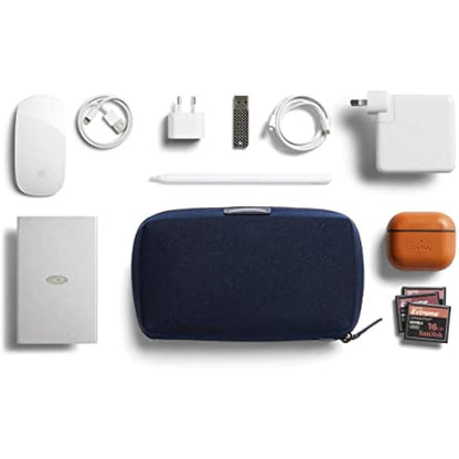 Bellroy Tech Kit (Tech Accessories Organizer Pouch, Zipper Closure, Stores Power Bank, Phone Charger, Cables & More) (Navy)