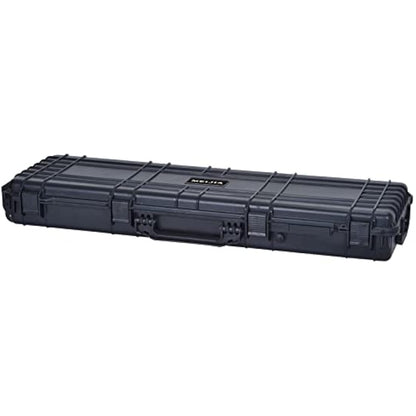 MEIJIA Portable Rolling Waterproof All Weather Hard Rifle Case with Wheels,Customizable Fit Foam Included