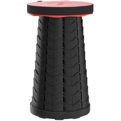 Portable Folding Stool for Camping Outdoor - Max Load Capacity 396 LBs - LUXJET Small Folding Chair for Hiking, Fishing, Travel (Red)