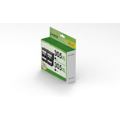 CATJOY 305XL Ink Cartridges Black Replacement for HP Printer Ink 305，Printer Ink Cartridge 305XL Black for HP Envy 6000 6020 6032 Pro 6400 6430 DeskJet 2810e 2800e 2820e 2700 2710 2720 (2 Black Pack)