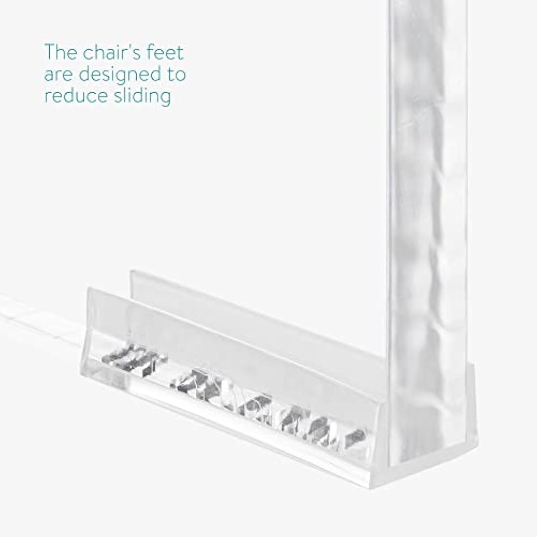Navaris Clear Acrylic Shower Stool - Waterproof Transparent Chair for Bathroom Kitchen Bedroom - Backless See-Through Modern Seat for Wet or Dry Use
