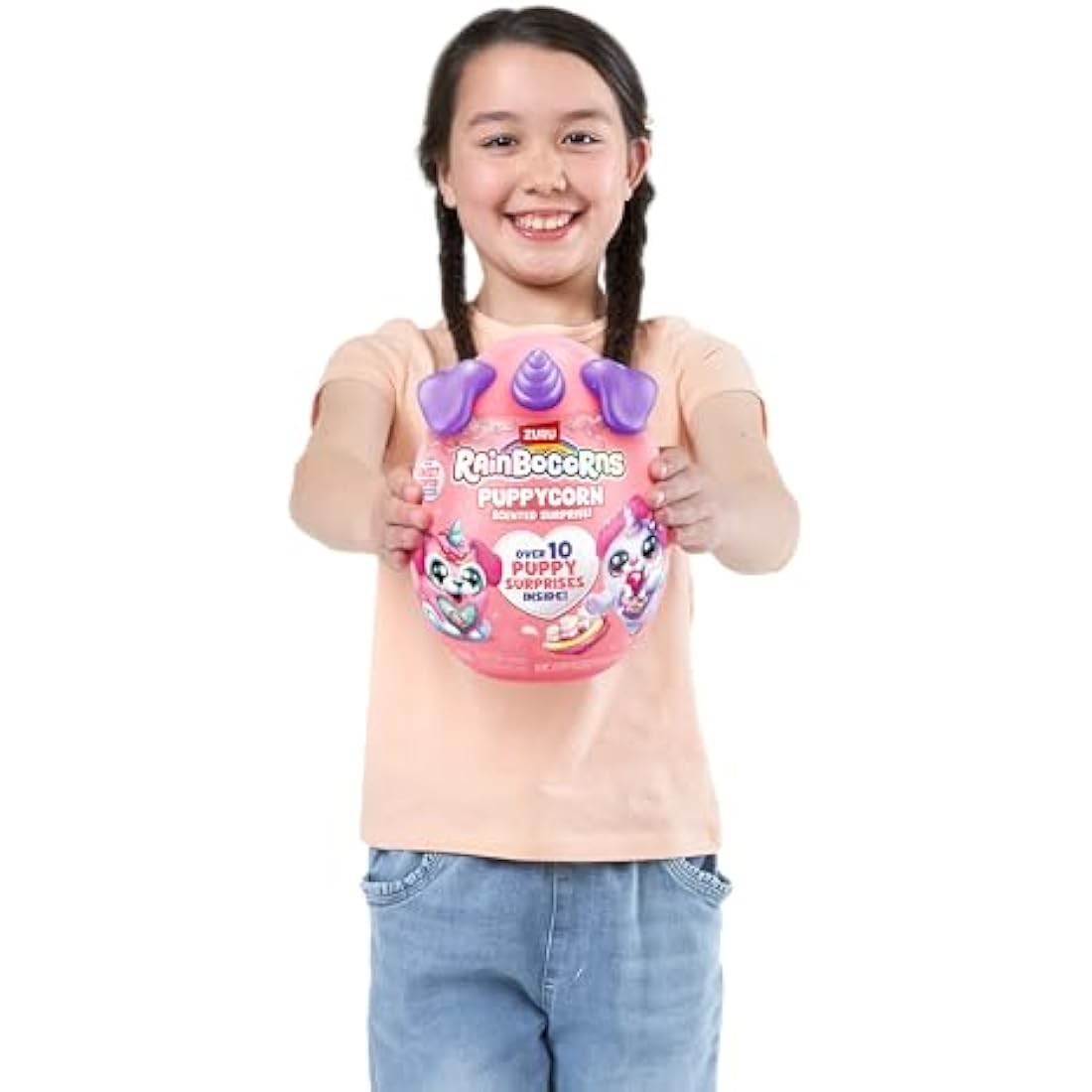 Rainbocorns ZURU Puppycorn Scent Surprise, Brown Dalmatian, by ZURU Surprise Unboxing Soft Toy, Scented Puppy Plush for Girls (Brown Dalmatian)