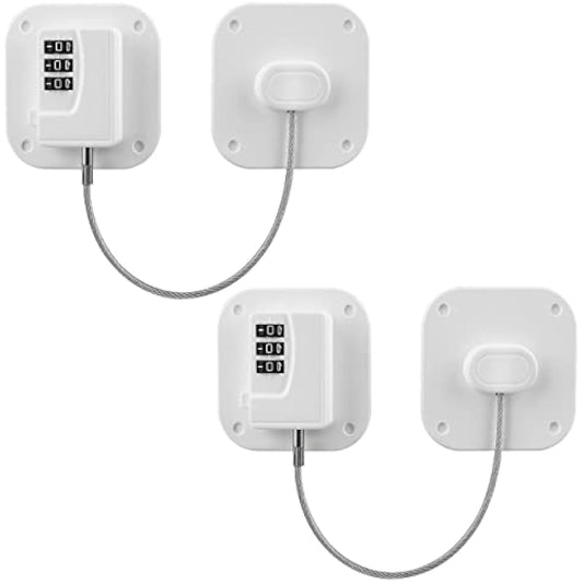 Evilsoul Password Fridge Lock Children Safety Refrigerator Lock Adults Safety Fridge Locks 2PCS Cupboard Lock with 3M Strong Adhesive for Drawer Fridge Freezer Cupboard