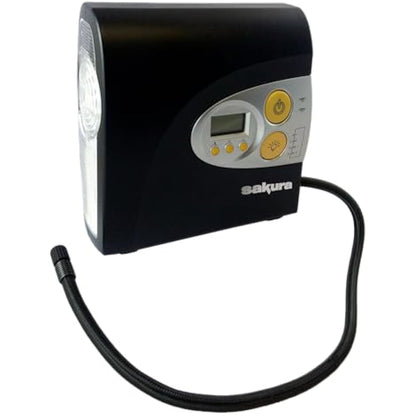 Sakura SS5332 Digital Air Compressor 12V For Cars, Inflatables and Bicycles