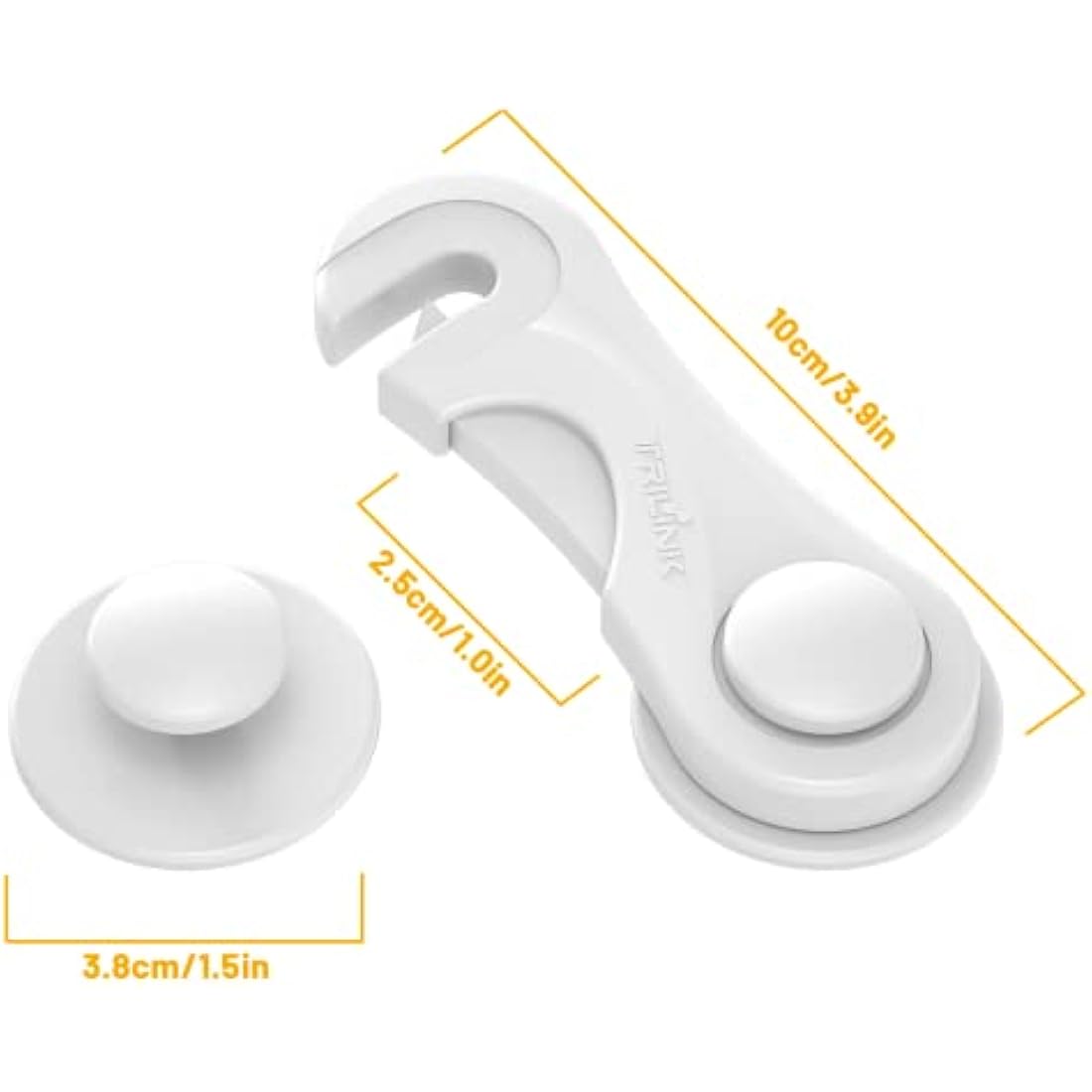 TRILINK Cupboard Locks for Children 10 Pack, Baby Proof Child Safety Cupboard Locks, Child Locks for Cabinets Drawer Door, Fridge Locks for Kids, Strong Adhesive Baby Locks for Kitchen Furniture