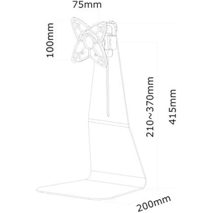 Newstar FPMA-D850BLACK Stylish Tilt/Turn/Rotate Desk Stand for 10-27" Monitor Screen, Height Adjustable - Black