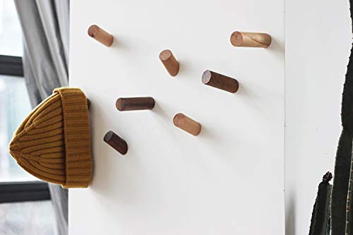 anaan Wooden Coat Hooks Walnut Single Straight Modern Coat Rack Design