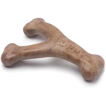 Benebone Puppy Indestructible Wishbone Dog Chew Toy for Aggressive Chewers, Long Lasting Tough Teething Boredom Breaker for Puppies, Real Bacon Flavour, For Small Dogs, Made in the USA