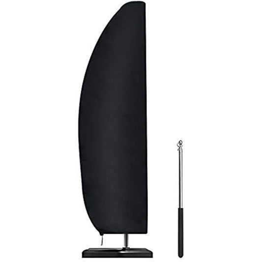 Kunmuzi Parasol Cover Waterproof with Rod, Cantilever Parasol Covers Heavy Duty 3m Large Garden Umbrella Cover for Cantilever Parasol (265cm)