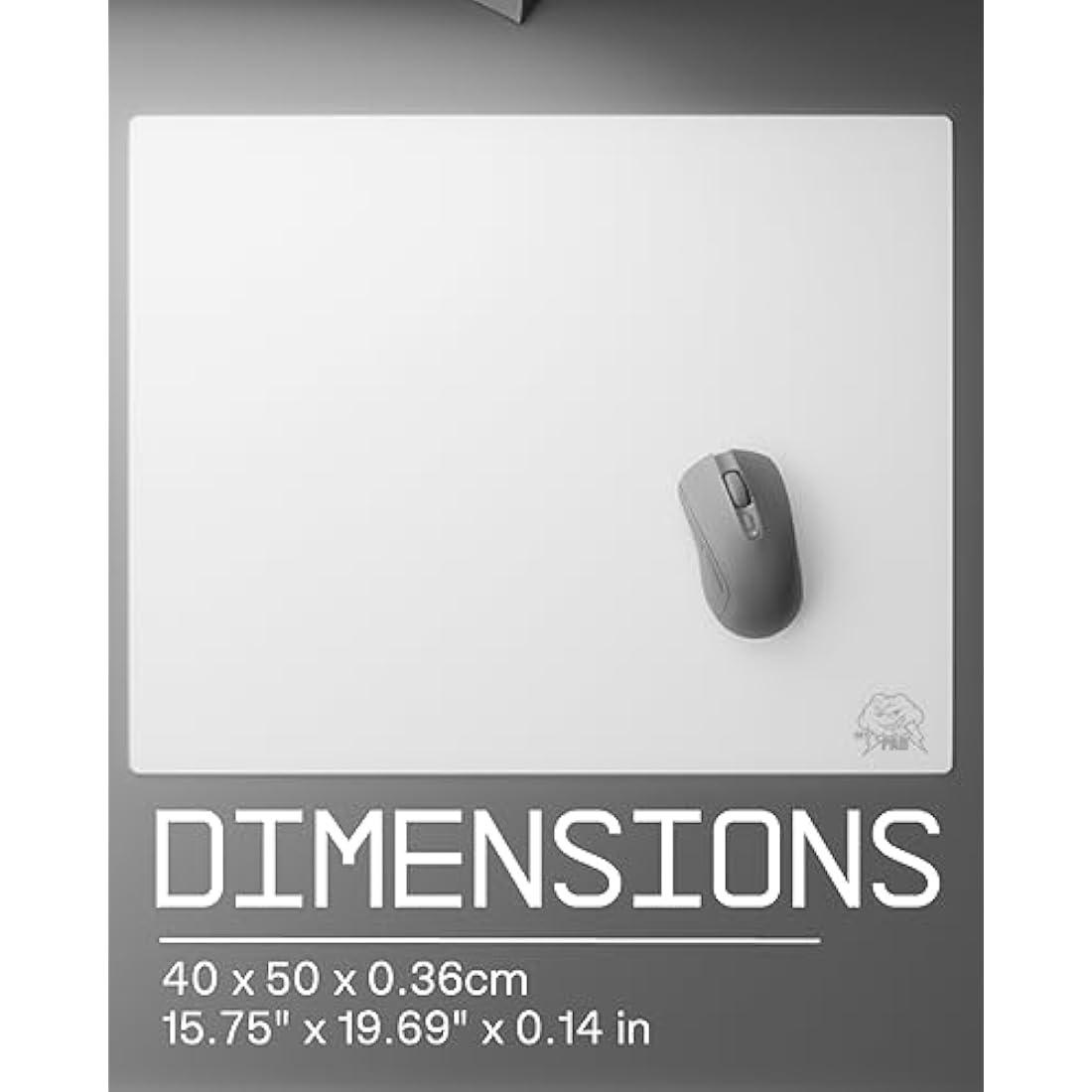 SkyPAD Glass 3.0 XL Gaming Mouse Pad with cloud Logo | Professional Large Mouse Mat | 400 x 500 mm | White | Special glass surface with improved precision and speed