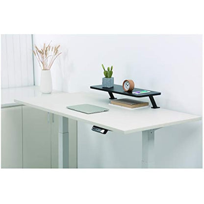 Monitor Riser Stand - Clamp-on Monitor Shelf for Desk - Extra Wide 25.6" (65 cm) For up to 34" Monitors - Black (MNRISERCLMP)